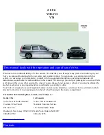 Предварительный просмотр 1 страницы Volvo 2006 V70 Operation And Care Manual