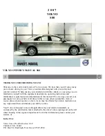 Volvo 2007 S80 Owner'S Manual предпросмотр