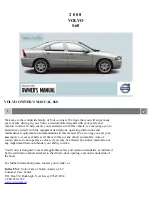 Preview for 1 page of Volvo 2008 S60 Owner'S Manual