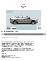 Volvo 2008 S80 Owner'S Manual preview