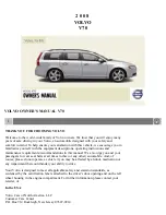 Volvo 2008 V70 Owner'S Manual предпросмотр