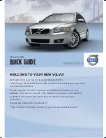 Preview for 1 page of Volvo 2011 V50 Quick Manual