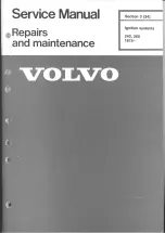 Preview for 1 page of Volvo 240 1975 Service Manual