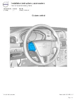 Volvo 31295410 Installation Instructions Manual preview