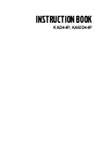 Предварительный просмотр 1 страницы Volvo KAD44P Instruction Book