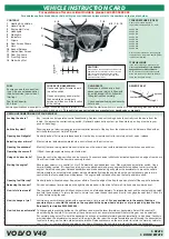 Preview for 3 page of Volvo M90 2017 Vehicle Instruction Card