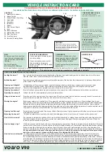 Preview for 8 page of Volvo M90 2017 Vehicle Instruction Card