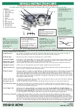 Preview for 9 page of Volvo M90 2017 Vehicle Instruction Card