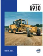 Volvo MOTOR GRADERS G930 Specifications preview
