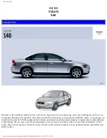 Volvo S40 2005 Owner'S Manual preview