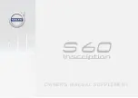 Volvo S60 inscription Owner'S Manual Supplement preview