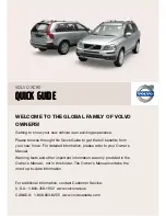 Volvo XC90 2008 Quick Manual preview