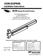 Von Duprin 98 Series Installation Instructions Manual preview