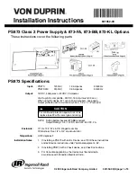 Von Duprin PS873 Installation Instructions Manual preview