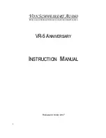 Von Schweikert Audio ANNIVERSARY VR-5 Instruction Manual preview