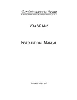 Preview for 1 page of Von Schweikert Audio VR-4SR Mk2 Instruction Manual