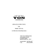 Preview for 1 page of VON SST15-832 Operating Instructions Manual