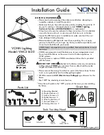 VONN Lighting VMC31620 Installation Manual предпросмотр