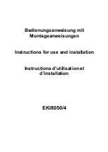 VonReiter EKI8050/4 Instructions For Use And Installation предпросмотр