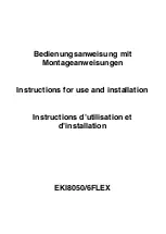 Предварительный просмотр 1 страницы VonReiter EKI8050/6FLEX Instructions For Use And Installation