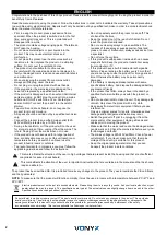 Предварительный просмотр 2 страницы Vonyx 170.107 Instruction Manual