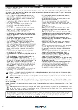 Предварительный просмотр 2 страницы Vonyx 170.118 Instruction Manual