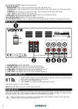 Предварительный просмотр 4 страницы Vonyx 172.742 Instruction Manual