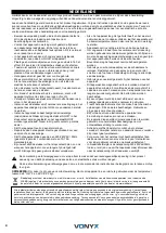 Предварительный просмотр 4 страницы Vonyx 178.382 Instruction Manual