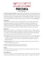 Voodoo Lab Proctavia User Manual предпросмотр