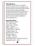 Preview for 2 page of VooPoo VMATE Instruction Manual