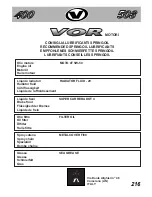 Preview for 219 page of VOR Motore 400 Owner'S Manual