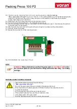 Предварительный просмотр 22 страницы voran 100 P2 Operating Manual