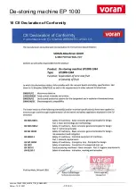 Preview for 39 page of voran EP 1000 Operating Manual