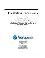 Vortex combo-pac Installation Instructions Manual preview