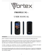 Предварительный просмотр 1 страницы Vortex Profile 3G User Manual