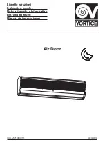 Preview for 1 page of Vortice Air Door AD1200 Instruction Booklet