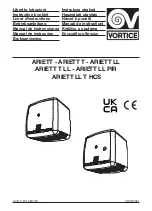 Предварительный просмотр 1 страницы Vortice ARIETT Instruction Booklet