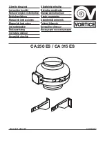 Vortice CA 250 ES Instruction Booklet preview