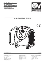 Vortice Caldopro Plus Instruction Booklet предпросмотр