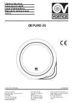 Vortice DEPURO 20 Instruction Booklet preview