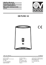 Предварительный просмотр 1 страницы Vortice DEPURO 30 Instruction Booklet