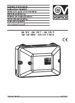 Vortice GA 12V Instruction Booklet preview