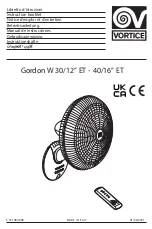 Vortice Gordon W 30/12 ET Instruction Booklet preview