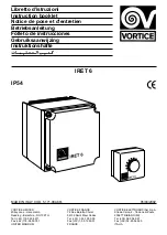 Preview for 1 page of Vortice IRET 6 Instruction Booklet