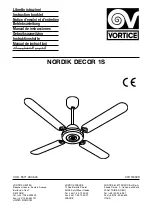 Vortice Nordic Decor 1S Instruction Booklet предпросмотр