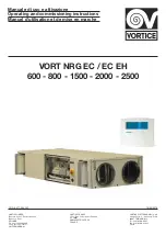 Vortice NRG EC 1500 Operating And Commissioning Instructions preview