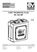 Vortice PROMETEO PLUS HR 400 MP Instruction Booklet preview