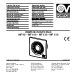 Vortice Punto Filo MF 100 Instruction Booklet preview