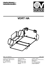 Preview for 1 page of Vortice VORT HA Instruction Booklet