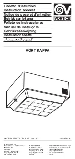 Vortice VORT KAPPA Instruction Booklet предпросмотр